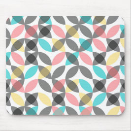 Mousepad Circular geométrica colorida, moderna e alegre