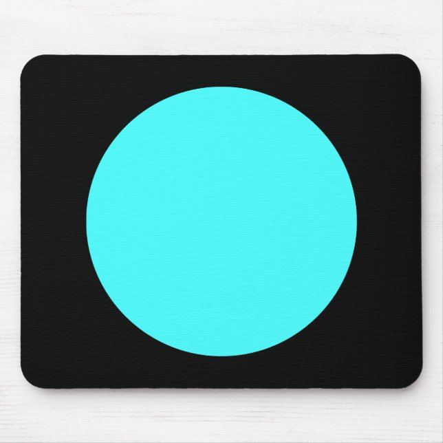 Mousepad Círculo - Azul-gelo e Preto (Frente)