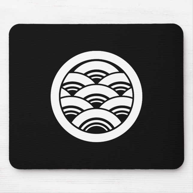 Mousepad Círculo com ondas de Seigaiha (Frente)