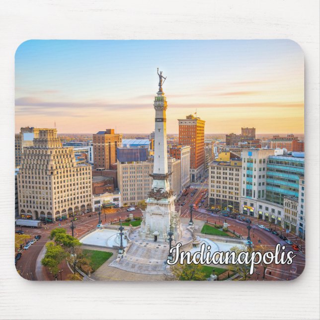 Mousepad Círculo do Monumento, Indianapolis, Indiana, EUA (Frente)