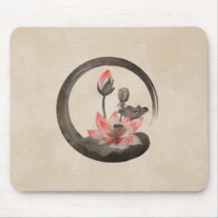 Mousepad Círculo Enso Zen e Lotus