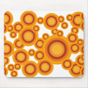 Mousepad círculo laranja pastéis