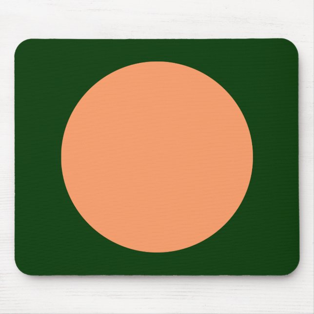 Mousepad Círculo - Pêssego com Verde escuro (Frente)