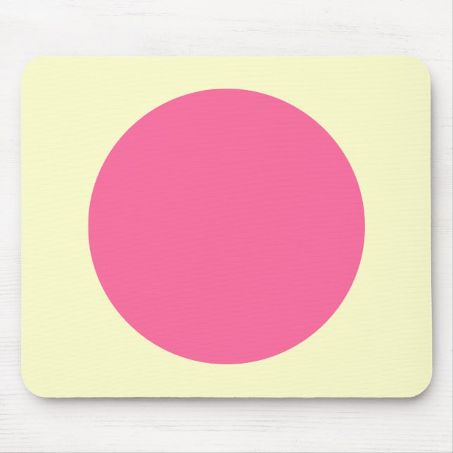 Mousepad Círculo - Rosa Profundo e Amarelo Pálido (Frente)