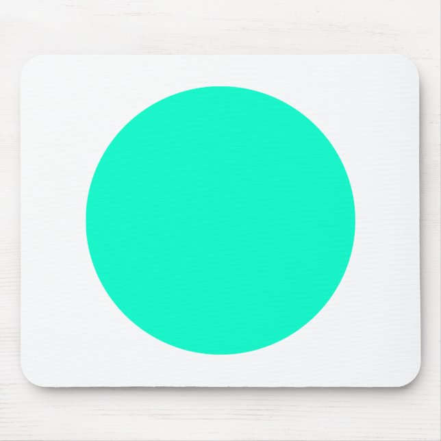 Mousepad Círculo - Turquesa e Branco (Frente)