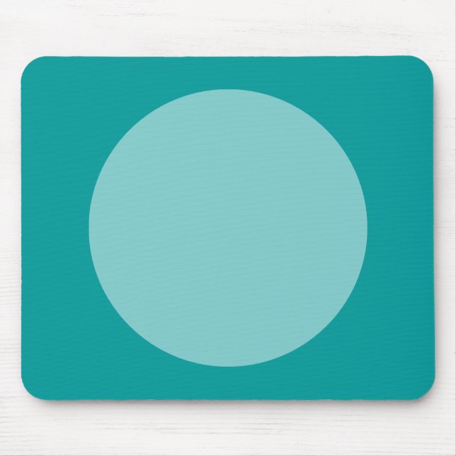 Mousepad Círculo - Verde Azul e Verde Oceano (Frente)