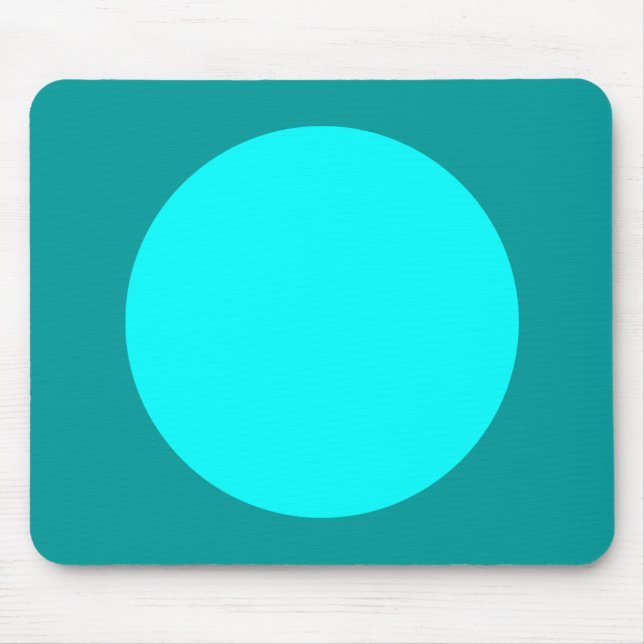 Mousepad Círculo - Verde ciano e oceano (Frente)