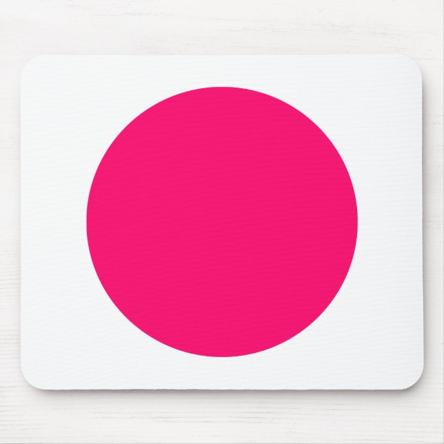 Mousepad Círculo - Vermelho Neon e Branco (Frente)