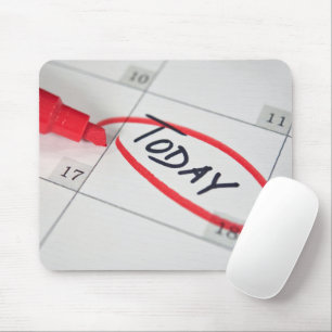 Mousepad Círculo Vermelho no Calendário