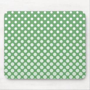 Mousepad Círculos brancos em cascata sobre verde lima