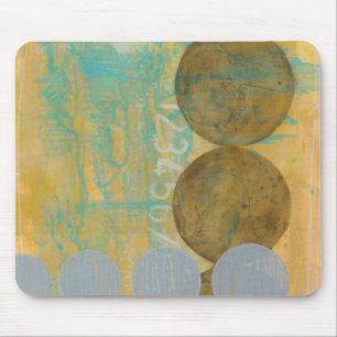 Mousepad Círculos castanho escuro e Cinza com números