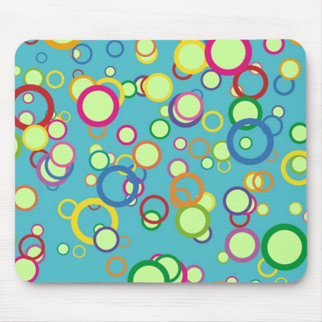 Mousepad Círculos Coloridos (Frente)