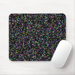 Mousepad Círculos coloridos bolhas em um padrão único preto