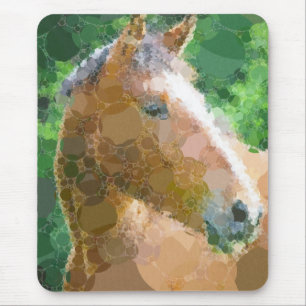 Mousepad Círculos de Cavalo Funk Bolhas Arte Moderna