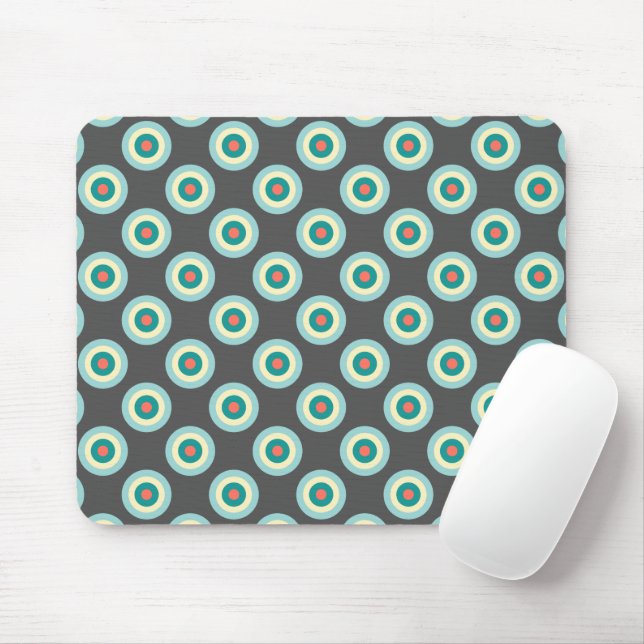 Mousepad Círculos de combinação de cinzas por Shirley Taylo (Com mouse)