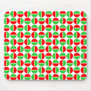 Mousepad Círculos de giro - vermelho e verde
