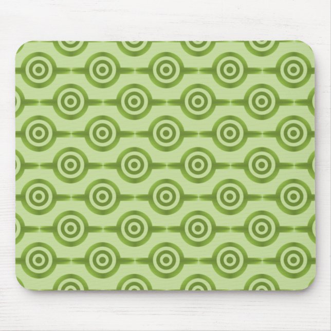 Mousepad Círculos de Trendência Verde-Oliva (Frente)