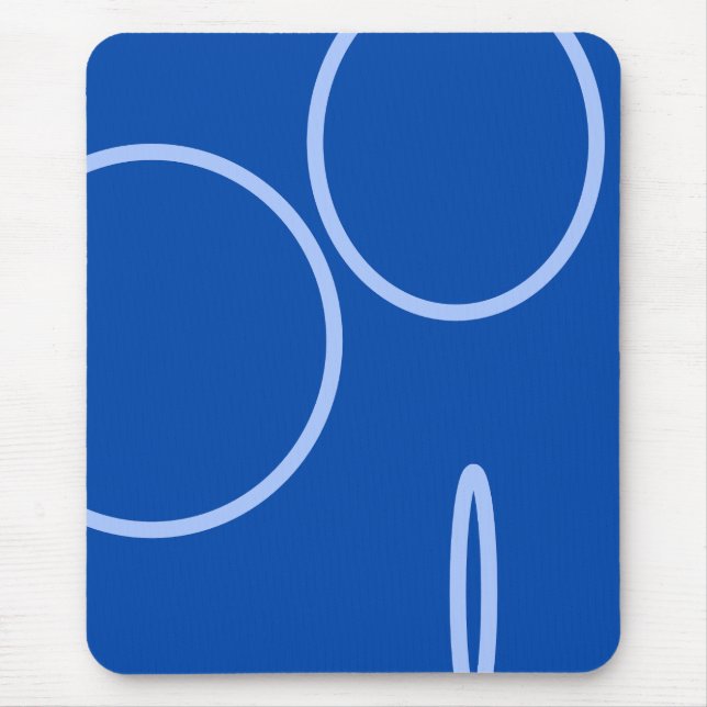 Mousepad Círculos e loop em azul (Frente)