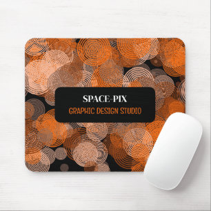 Mousepad Círculos Gráficos Laranja, Designer Gráfico