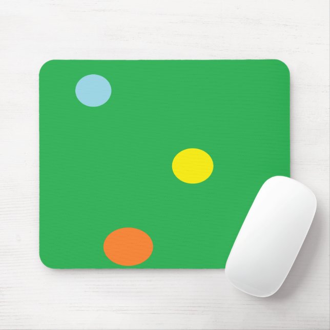 Mousepad Círculos multicoloridos em verde (Com mouse)