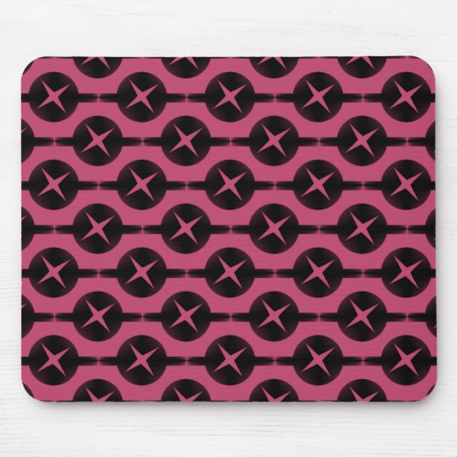 Mousepad Círculos Pouco Frequentes Rosa Escuro (Frente)