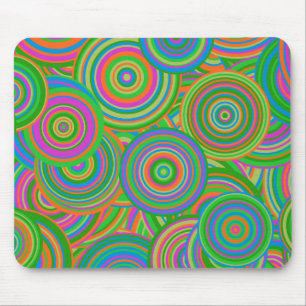Mousepad círculos retro