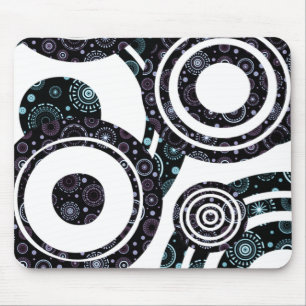 Mousepad Círculos retros Funky