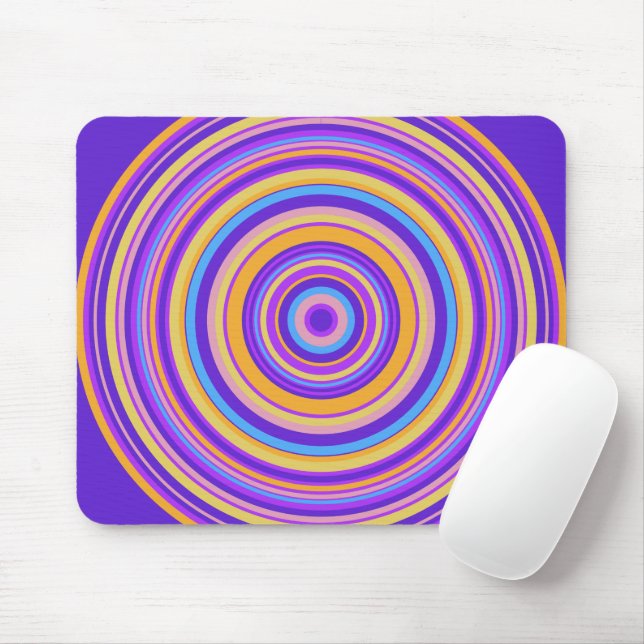 Mousepad Círculos vibrantes (Com mouse)