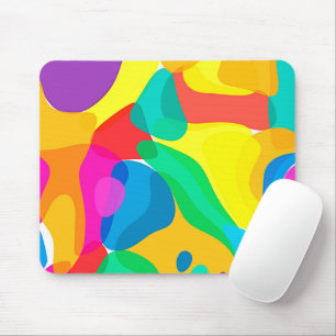 Mousepad Circus Colors Chaos Abstrato Art Patterno