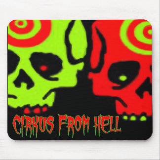 MOUSEPAD CIRKUS DO TAPETE DO RATO DO CRÂNIO DO INFERNO