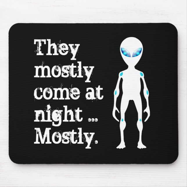 Mousepad Citação da alienígena branca e negra (Frente)