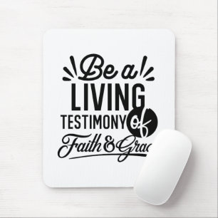 Mousepad Citação da Bíblia Testemunho Vivo Motivação Cristã