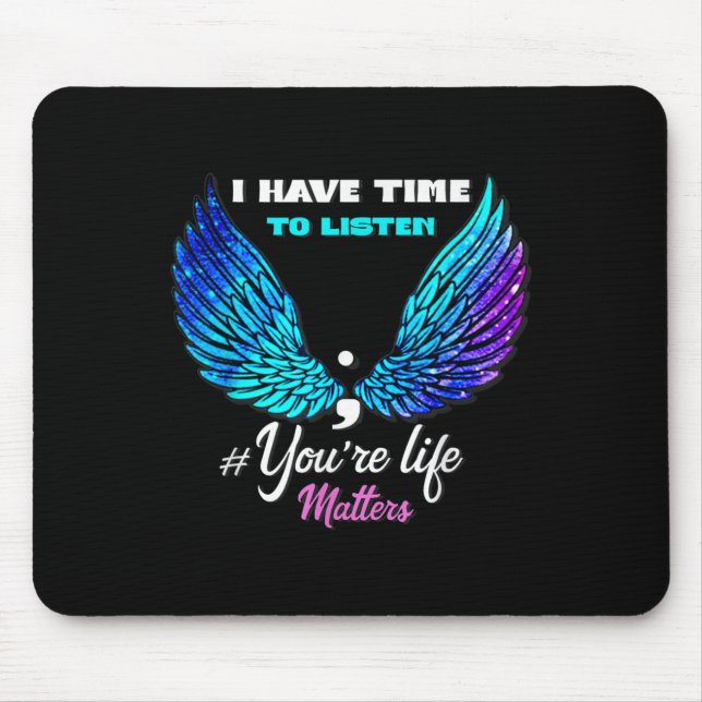 Mousepad Citação da Semana Nacional de Conscientização sobr (Frente)