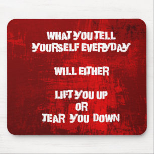 Mousepad Citação da Tipografia Inspiracional sobre Autoesti