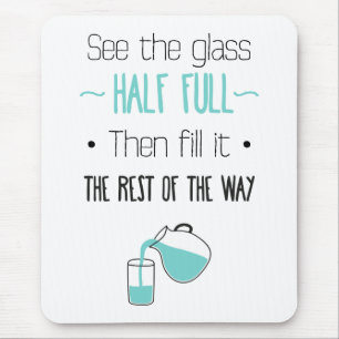 Mousepad Citação da Vida Motivacional do Attitude Glass
