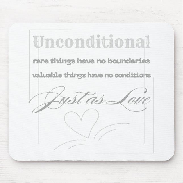 Mousepad Citação de Amor Incondicional  (Frente)