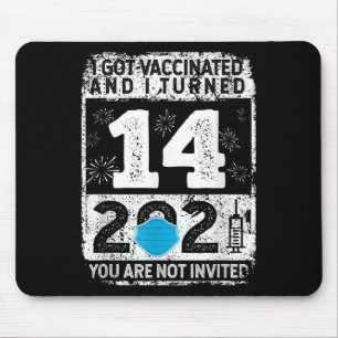Mousepad Citação de Aniversário do Humor Engraçado Vacinado