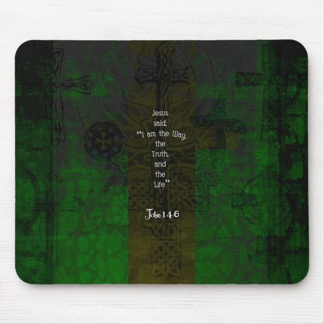 Mousepad Citação de caminho inspiracional Versa de Bíblia d (Frente)