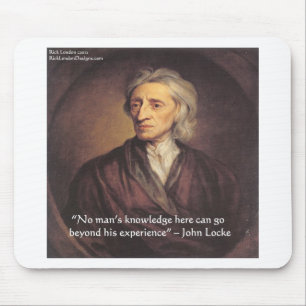 Mousepad Citação de Conhecimento/Experiência de John Locke