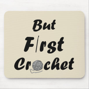 Mousepad citação de crochê engraçada
