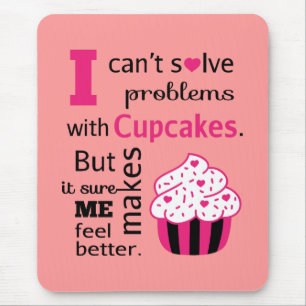 Mousepad Citação de Cupcake Fofa, Felicidade