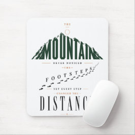 Mousepad Citação de Distância Passos na Montanha