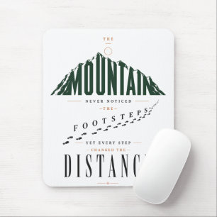 Mousepad Citação de Distância Passos na Montanha