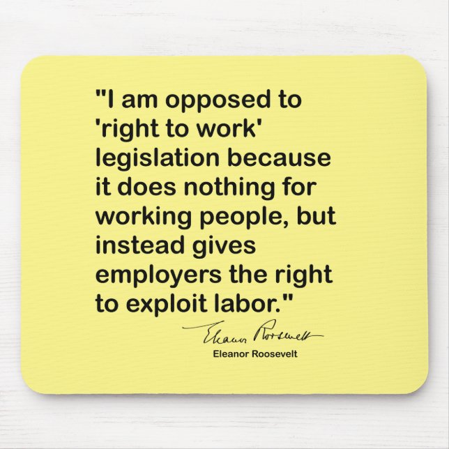 Mousepad citação de Eleanor Roosevelt (Frente)