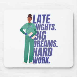Mousepad Citação de Enfermeira Trabalho Duro