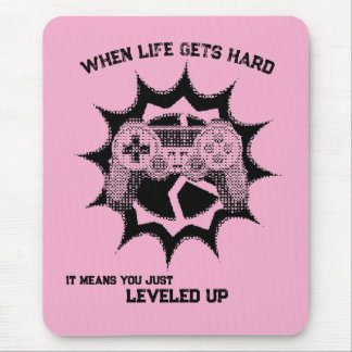 Mousepad Citação de Gamer Subiu de Nível