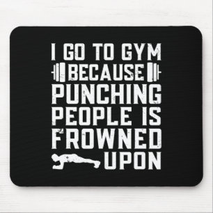 Mousepad Citação de Gym Funny Bodybuilding