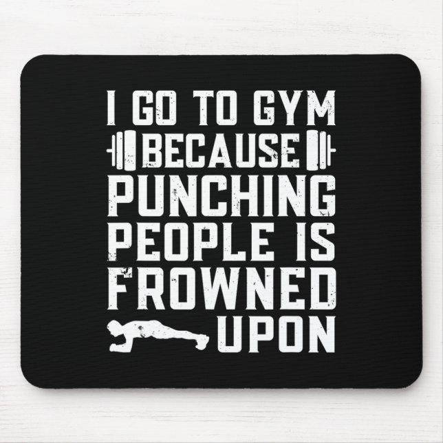 Mousepad Citação de Gym Funny Bodybuilding (Frente)