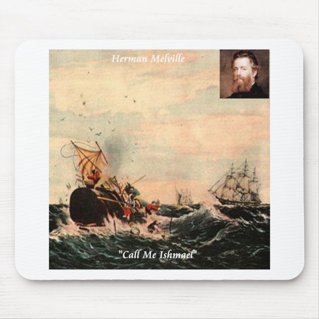 Mousepad Citação de Herman Melville Chame-me Ismael (Frente)