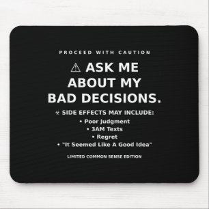 Mousepad Citação de Humor Engraçada Sarcástica Gráfica Rela